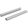 Tige de placard 2 pcs Argenté 264 x 15 x 29 mm 554183554183