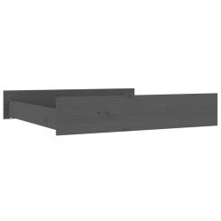  Tiroirs de lit 2 pcs Gris Bois de pin massif 