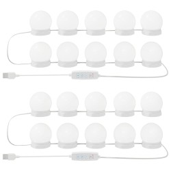 Lampes miroir 2 pcs Blanc 4.5 x 4.5 x 4.8 cm Plastique 554189554189
