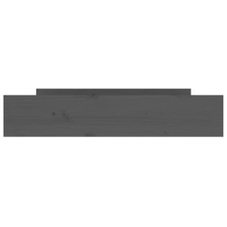  Tiroirs de lit 2 pcs Gris Bois de pin massif 
