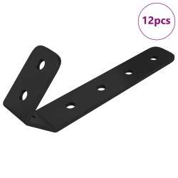 Crochets 12 pcs Noir M5 x 110 mm Fer 554198554198