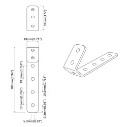 Crochets 12 pcs Noir M5 x 110 mm Fer 554198554198
