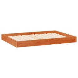 Lit pour Chien Cire marron 101,5 x 74 x 9 cm Bois de Pin Massif 554208554208