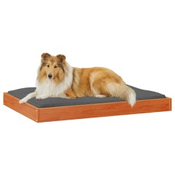 Lit pour Chien Cire marron 101,5 x 74 x 9 cm Bois de Pin Massif 554208554208