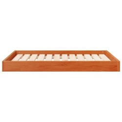 Lit pour Chien Cire marron 101,5 x 74 x 9 cm Bois de Pin Massif 554208554208