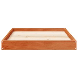 Lit pour Chien Cire marron 101,5 x 74 x 9 cm Bois de Pin Massif 554208554208