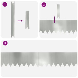 Bordure de Pelouse 30 pcs Argent 100 x 0.05 x 20 cm 554214554214