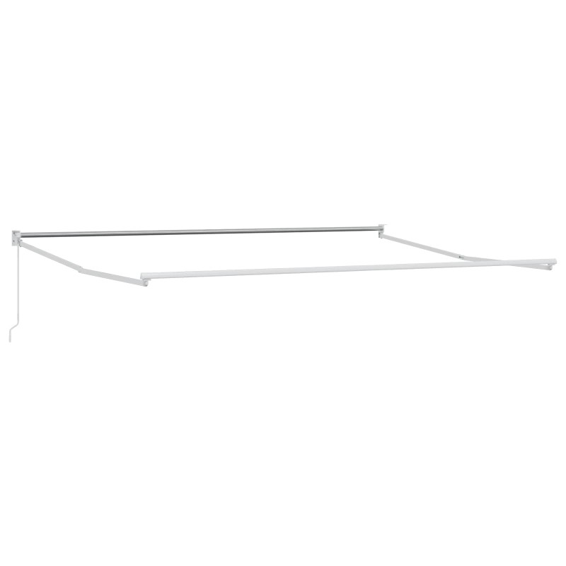 Cadre de store rétractable manuel Blanc 4 x 2 m Aluminium 554220554220