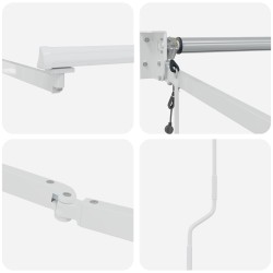 Cadre de store rétractable électrique Blanc 3 x 2 m Aluminium 554231554231
