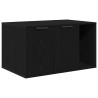 Bac à litière pour chat Chêne noir 80 x 50 x 45 cm Bois d'ingénierie 554235554235