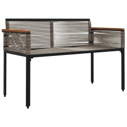 Banc extérieur Gris et Gris foncé 117 x 54 x 74.5 cm polyrotin 554238554238