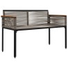 Banc extérieur Gris et Gris foncé 117 x 54 x 74.5 cm polyrotin 554238554238