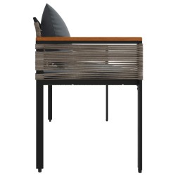 Banc extérieur Gris et Gris foncé 117 x 54 x 74.5 cm polyrotin 554238554238