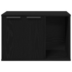 Bac à litière pour chat Chêne noir 60 x 40 x 40 cm Bois d'ingénierie 554239554239