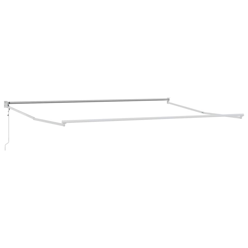 Cadre de store rétractable électrique Blanc 4 x 2 m Aluminium 554240554240