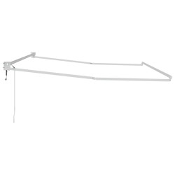 Cadre de store rétractable électrique Blanc 4 x 2 m Aluminium 554240554240
