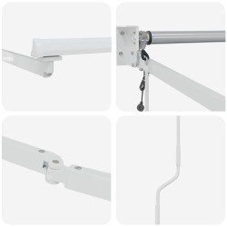 Cadre de store rétractable électrique Blanc 4 x 2 m Aluminium 554240554240