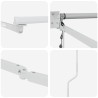 Cadre de store rétractable électrique Blanc 4 x 2 m Aluminium 554240554240