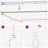Cadre de store rétractable électrique Blanc 3,5 x 2 m Aluminium 554249554249