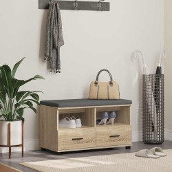 Banc d'entrée avec coussin Chêne Sonoma 80 x 38 x 46 cm 554263554263