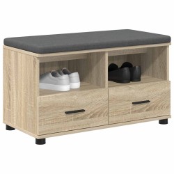 Banc d'entrée avec coussin Chêne Sonoma 80 x 38 x 46 cm 554263554263