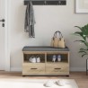 Banc d'entrée avec coussin Chêne Sonoma 80 x 38 x 46 cm 554263554263