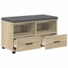 Banc d'entrée avec coussin Chêne Sonoma 80 x 38 x 46 cm 554263554263