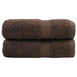 Serviettes de toilette premium SOLUND 2 pièces Marron 30 x 30 cm 600 g/m² 554267554267