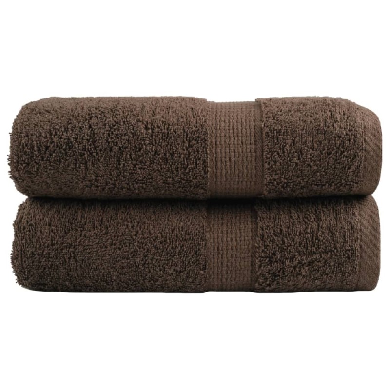Serviettes de toilette premium SOLUND 2 pièces Marron 30 x 30 cm 600 g/m² 554267554267
