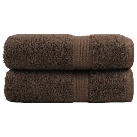 Serviettes de toilette premium SOLUND 2 pièces Marron 30 x 30 cm 600 g/m² 554267554267