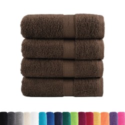 Serviettes de toilette premium SOLUND 4 pièces Marron 30 x 30 cm 600 g/m² 554269554269