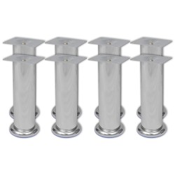 Pieds ronds de canapé 8 pcs Chrome 180 mm 554270554270
