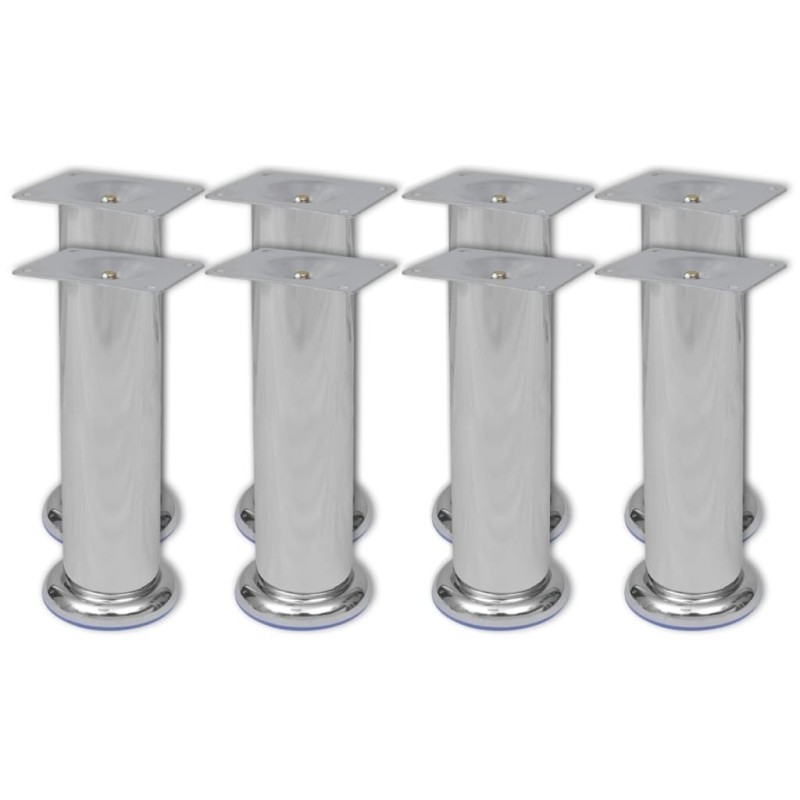 Pieds ronds de canapé 8 pcs Chrome 180 mm 554270554270