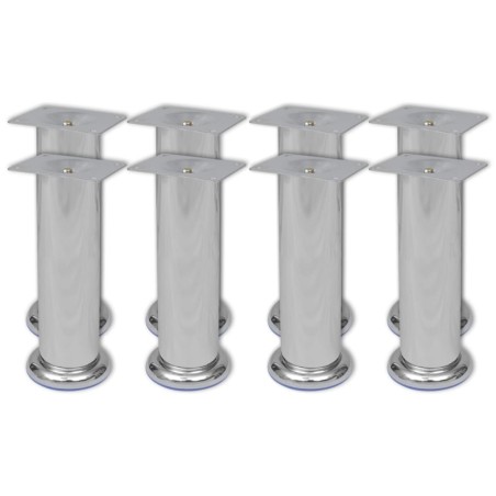 Pieds ronds de canapé 8 pcs Chrome 180 mm 554270554270
