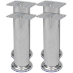 Pieds ronds de canapé 8 pcs Chrome 180 mm 554270554270