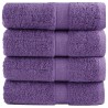 Serviettes de toilette Premium SOLUND 4 pièces Violet 30 x 30 cm 600 g/m² 554297554297