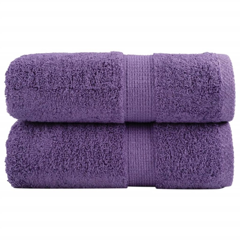 Serviettes de toilette Premium SOLUND 2 pièces Violet 30 x 30 cm 600 g/m² 554298554298