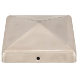 Bouchons de poteau de clôture pyramidaux 6 pcs Inox 101x101 mm 554299554299