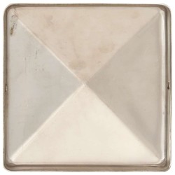 Bouchons de poteau de clôture pyramidaux 6 pcs Inox 101x101 mm 554299554299