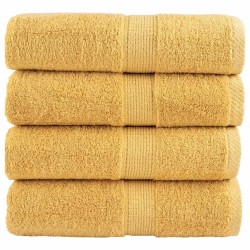 Serviettes de toilette premium SOLUND 4 pièces Or 30 x 30 cm 600 g/m² 554308554308