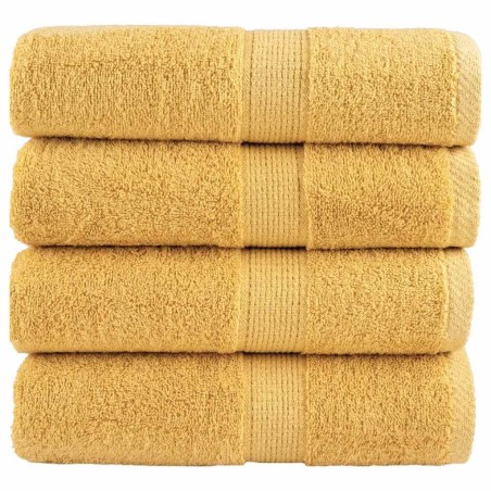 Serviettes de toilette premium SOLUND 4 pièces Or 30 x 30 cm 600 g/m² 554308554308