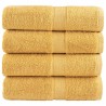 Serviettes de toilette premium SOLUND 4 pièces Or 30 x 30 cm 600 g/m² 554308554308