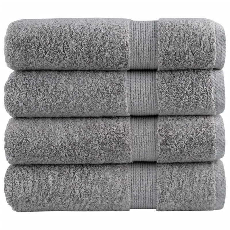 Serviettes de douche de qualité supérieure SOLUND 4 pcs gris 554316554316