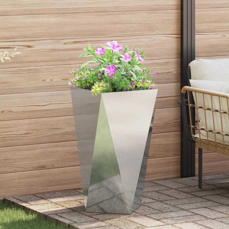 Jardinière Argent 40 x 40 x 75 cm Acier galvanisé 554322554322