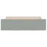  Tiroirs de lit 2 pcs gris clair bois d'ingénierie et velours 