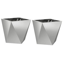 Jardinière 2 pcs Argent 30 x 30 x 30 cm Acier galvanisé 554327554327