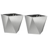 Jardinière 2 pcs Argent 30 x 30 x 30 cm Acier galvanisé 554327554327