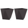 Jardinière 2 pcs Noir 40 x 40 x 40 cm Acier 554331554331