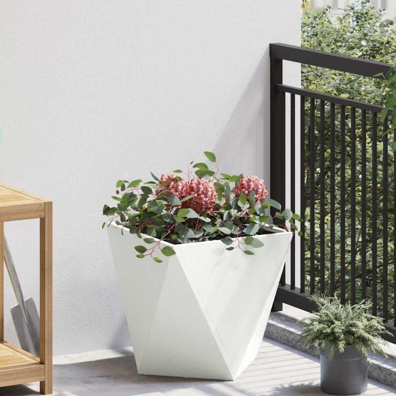 Jardinière Blanc 40 x 40 x 40 cm Acier 554332554332