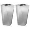 Jardinière 2 pcs Argent 40 x 40 x 75 cm Acier galvanisé 554333554333